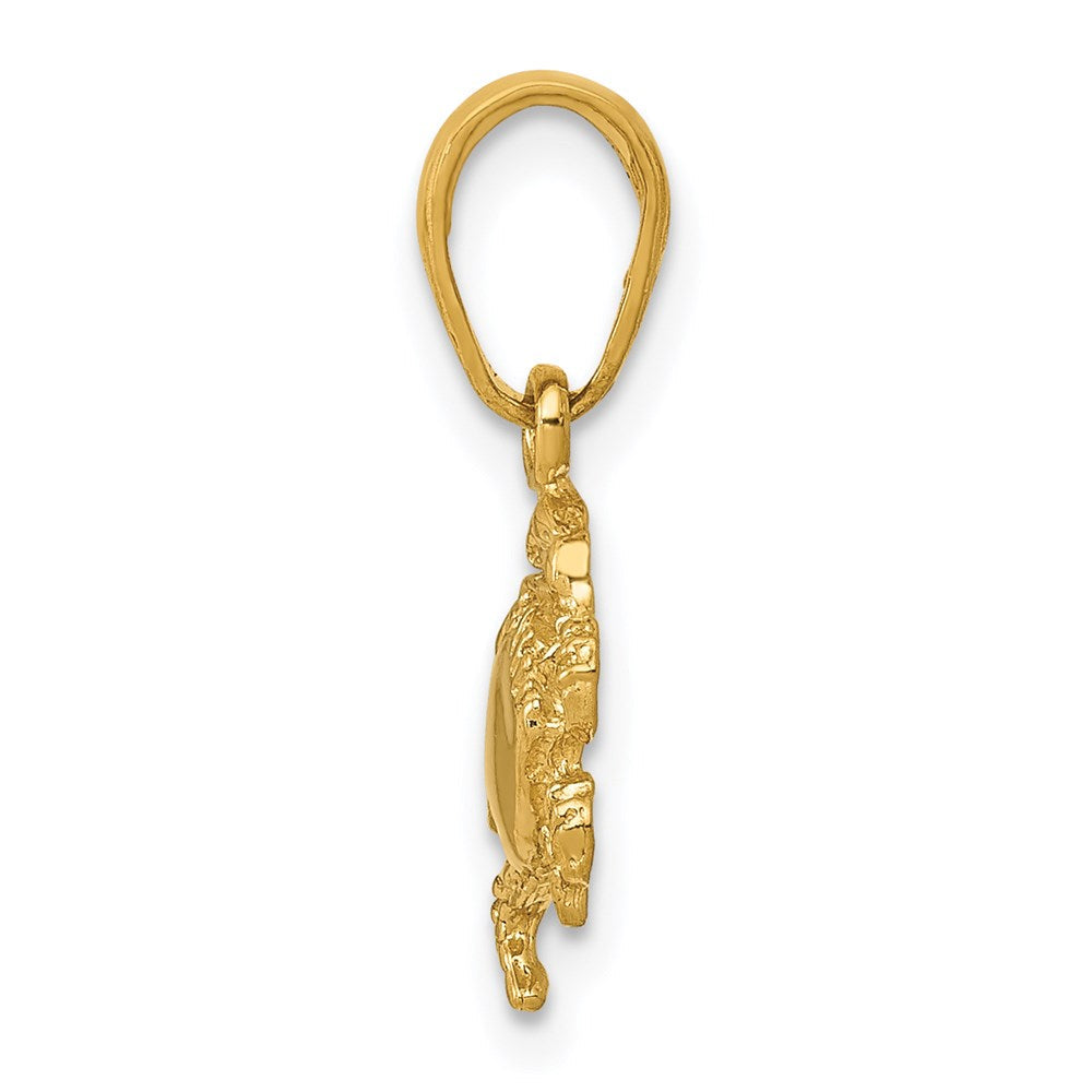 14K Gelbgold Krabbe Anhänger