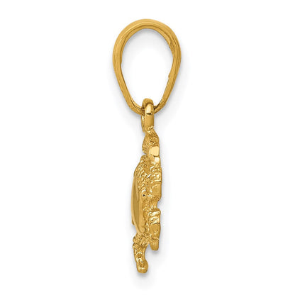 14K Gelbgold Krabbe Anhänger