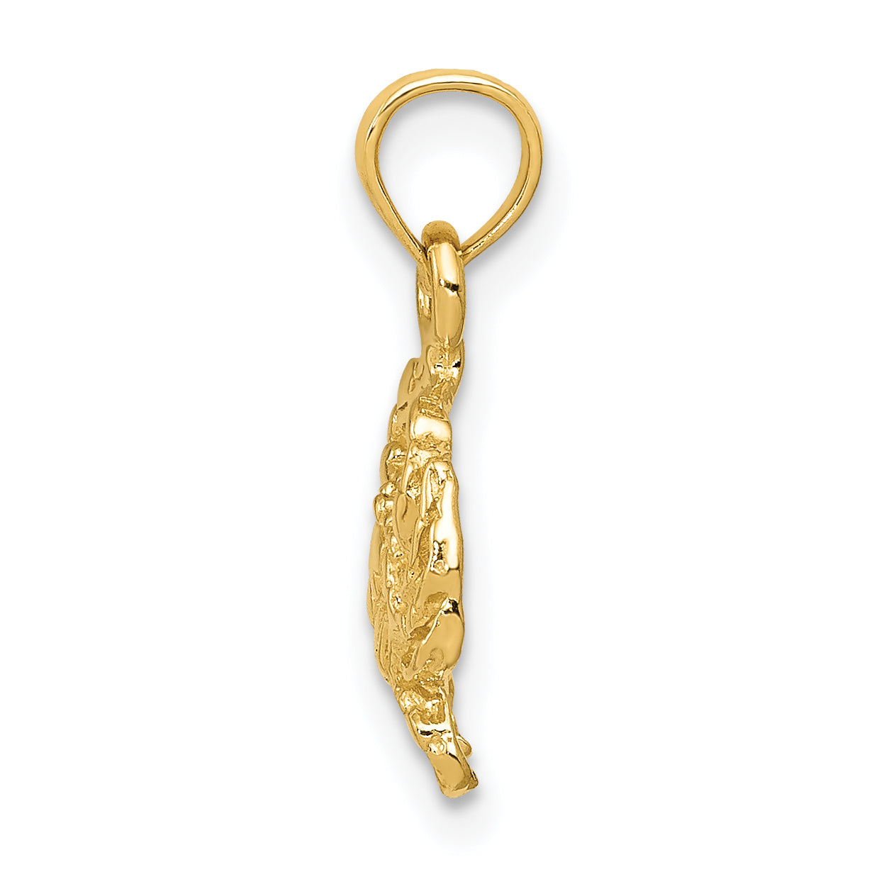 14K Gelbgold Krabbe Anhänger