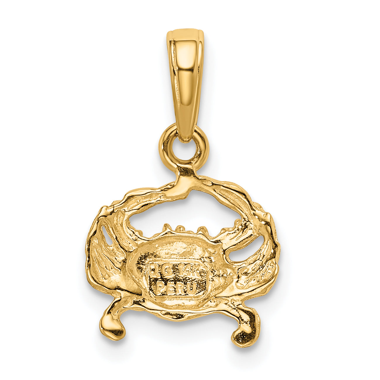 14K Gelbgold Krabbe Anhänger