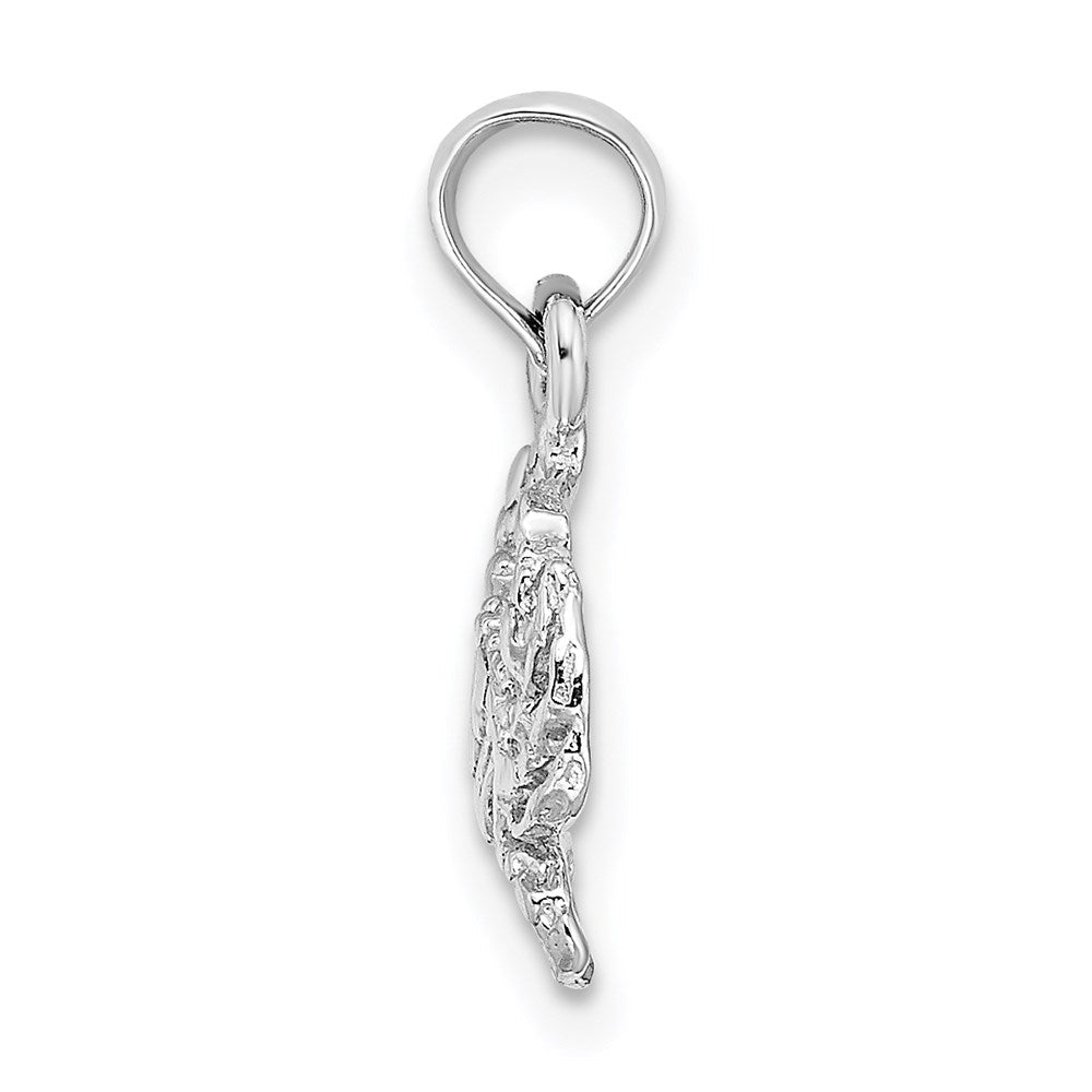 14K Weißgold Blau Krabbe Charm
