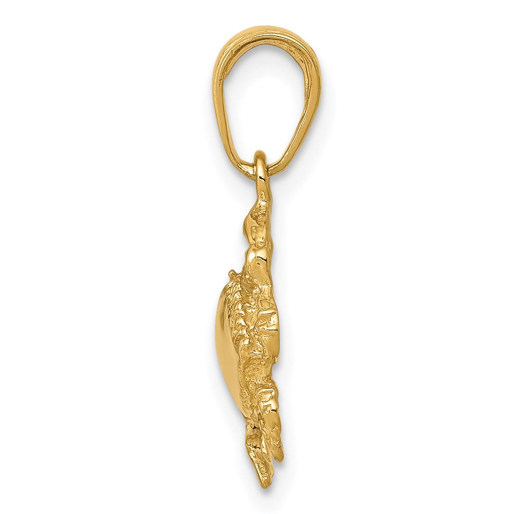 14K Gelbgold Krabbe Anhänger