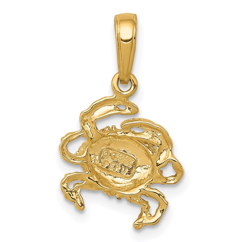 14K Gelbgold Krabbe Anhänger