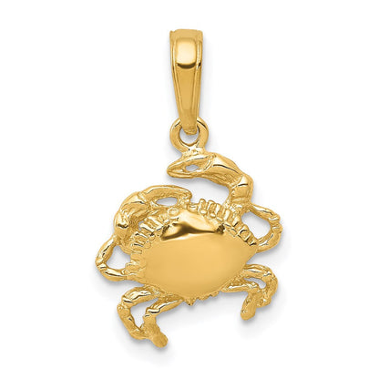 14K Gelbgold Krabbe Anhänger