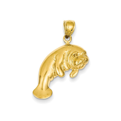 14K Gelbgold Seekuh-Anhänger