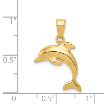 14K Gelbgold Anhänger springender Delfin