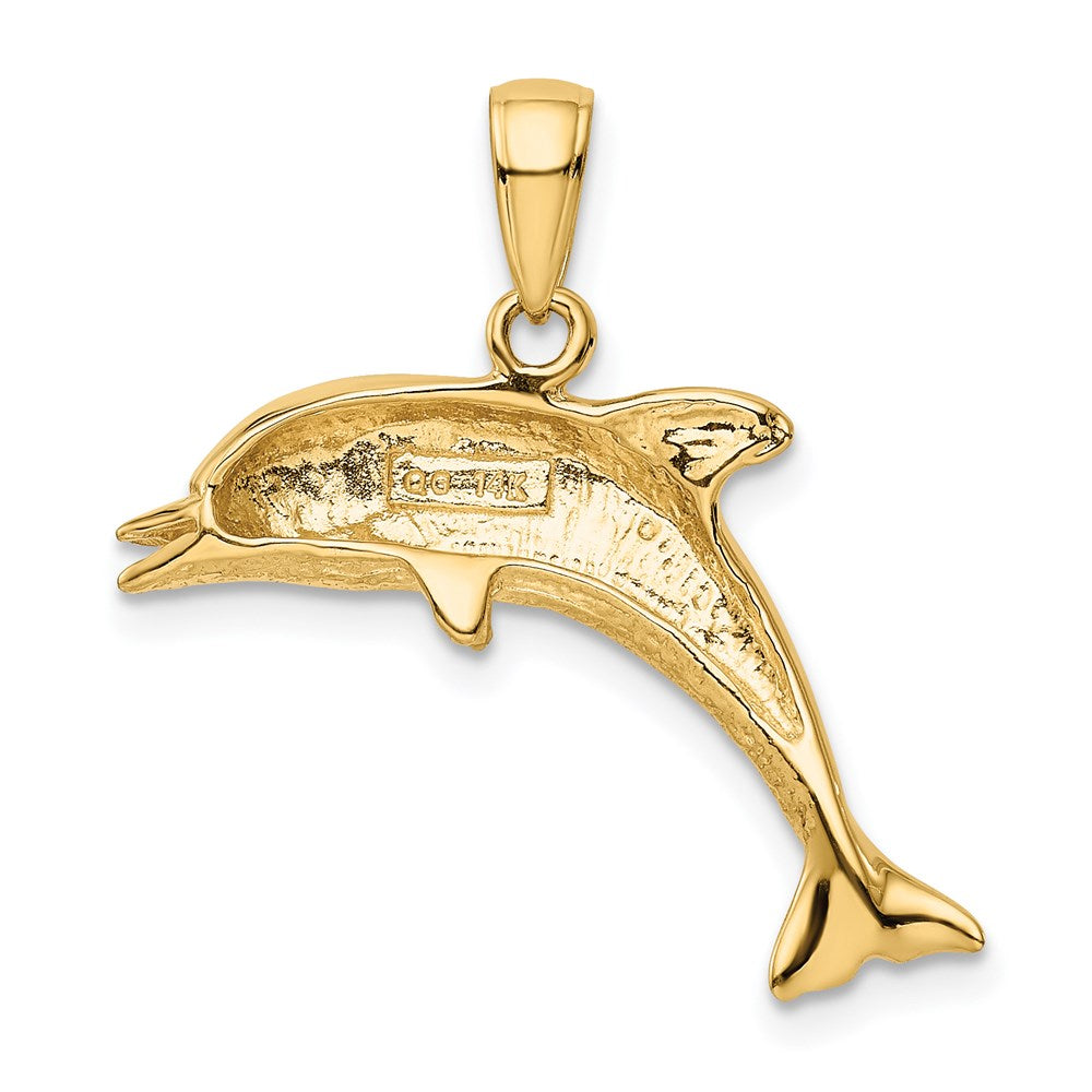 14K Gelbgold Anhänger „Springender Delfin