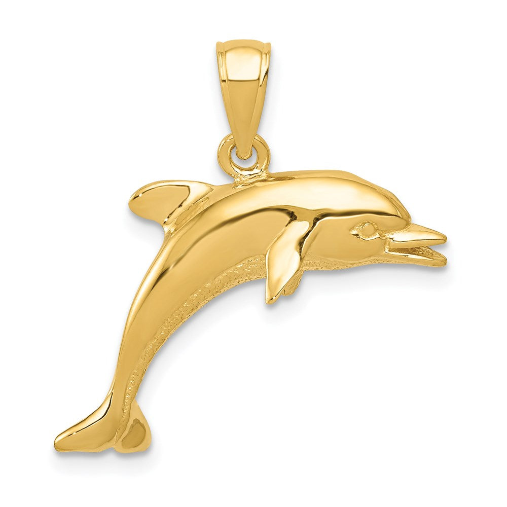 14K Gelbgold Anhänger „Springender Delfin