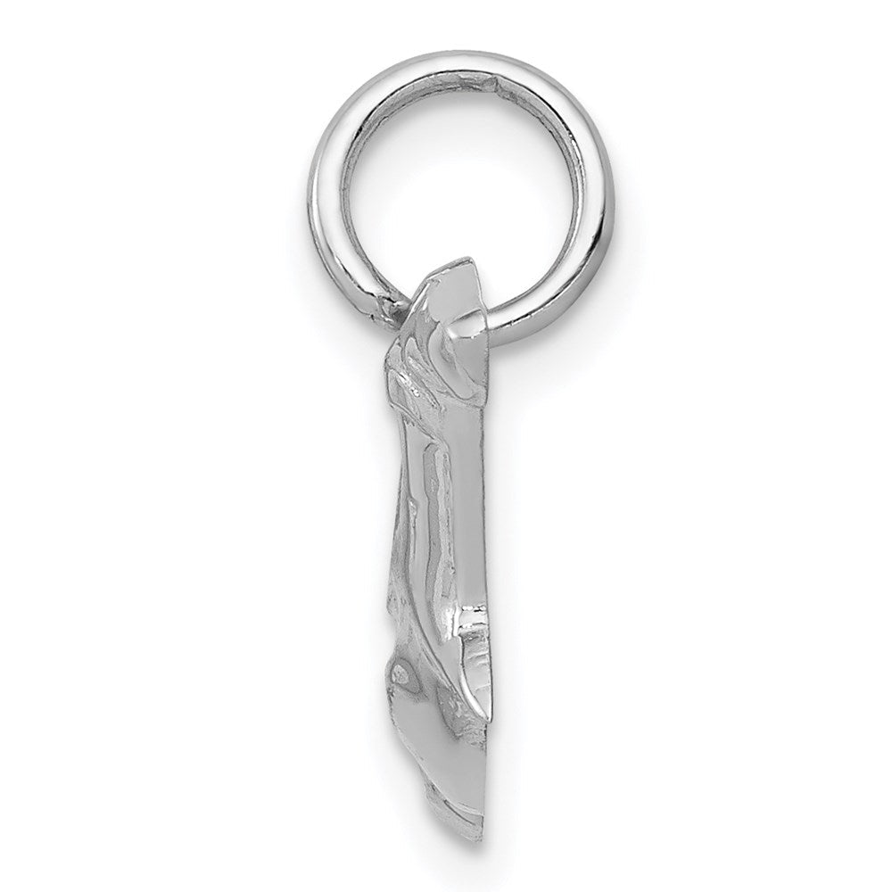 14K Weißgold Hammerhead Shark Charm