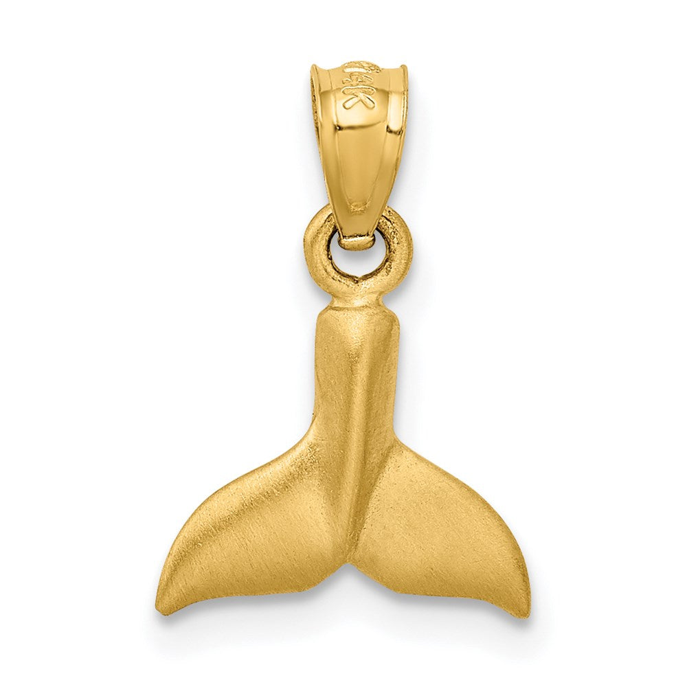 14K Gelbgold 3d Wal Schwanz Anhänger