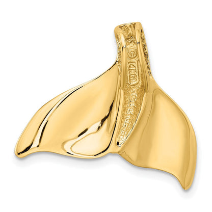 14K Gelbgold Wal Schwanz Kette Anhänger