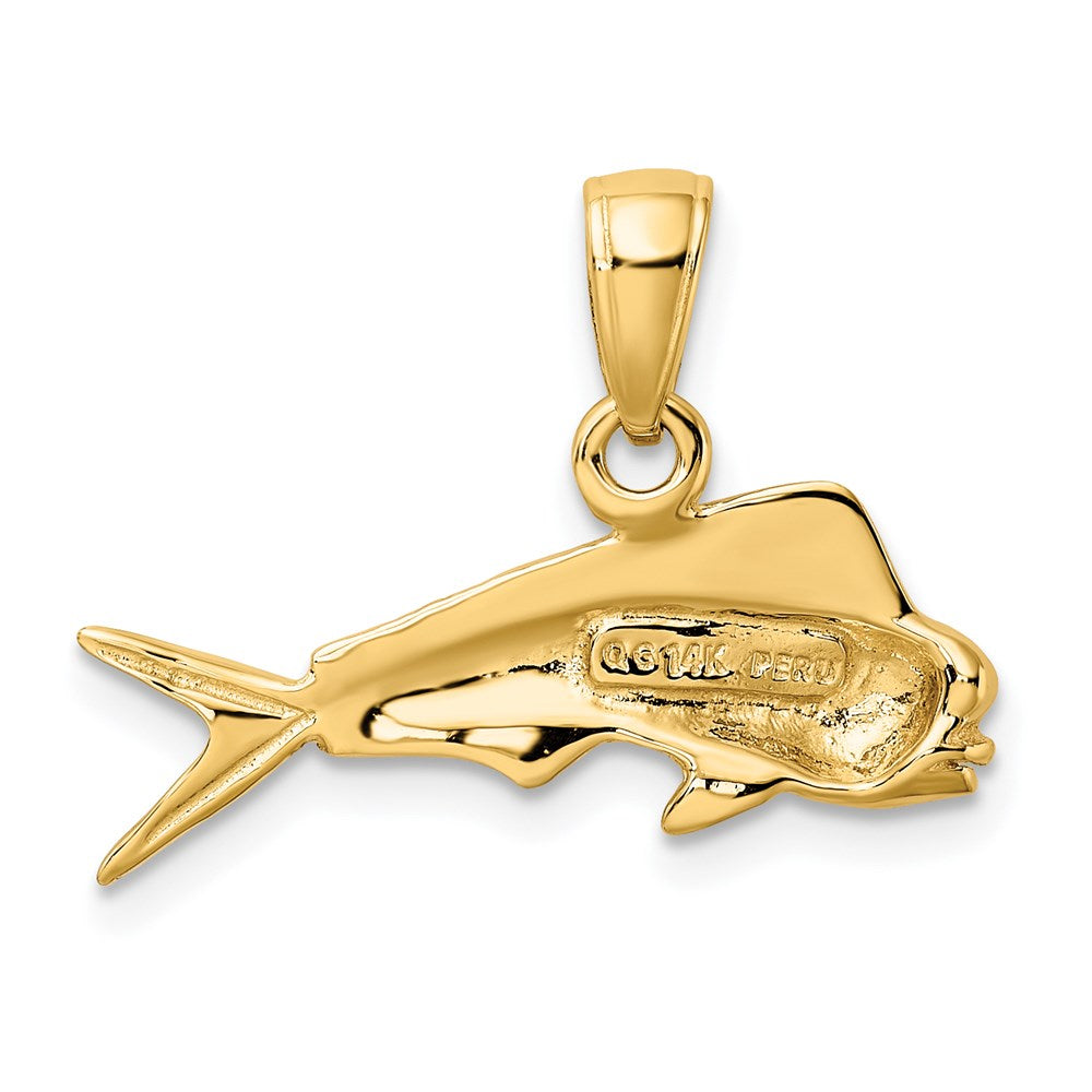 14K Gelbgold Mahi-Mahi-Fisch-Anhänger