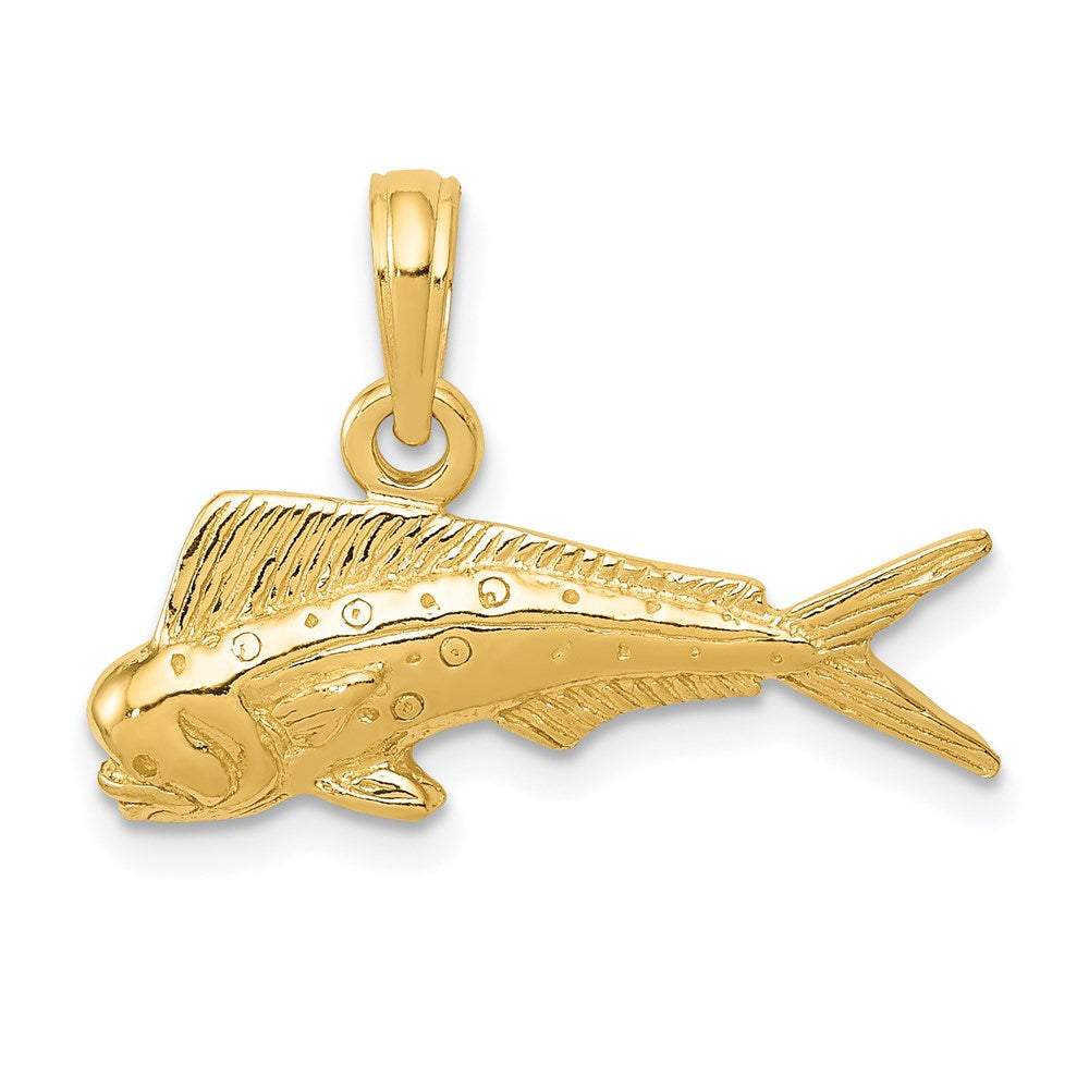 14K Gelbgold Mahi-Mahi-Fisch-Anhänger