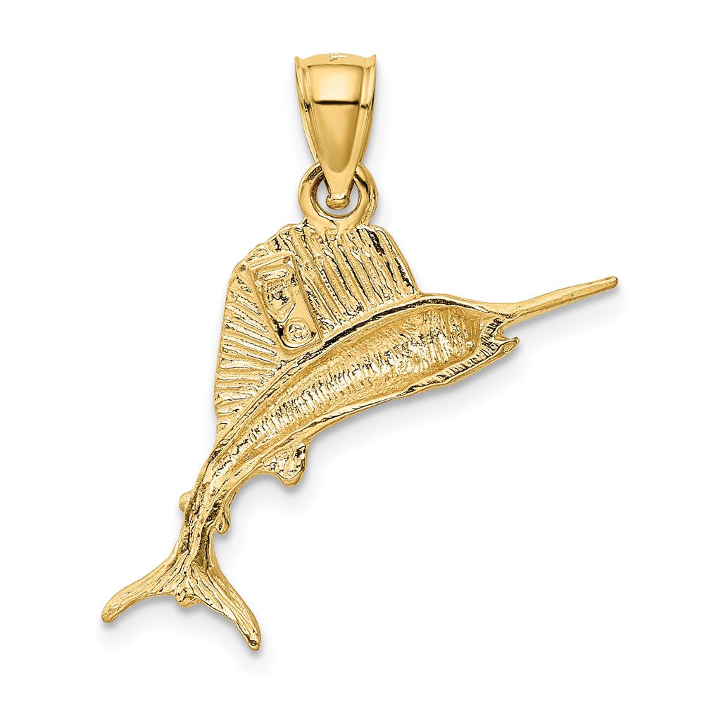 14K Gelbgold Segelfisch-Anhänger