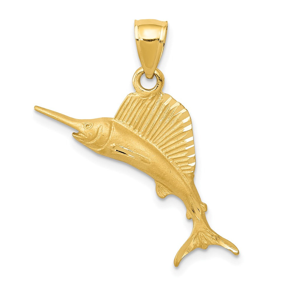 14K Gelbgold Segelfisch-Anhänger