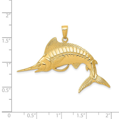 14K Gelbgold Marlin-Anhänger