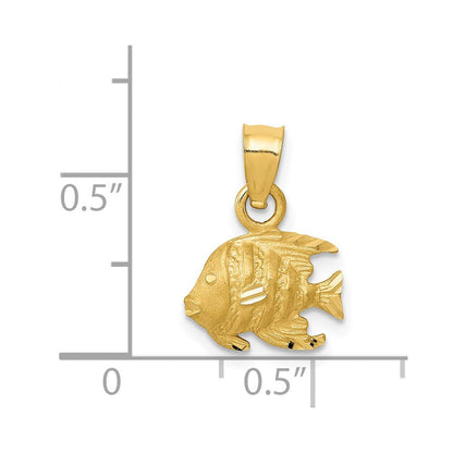 14K Gelbgold Fisch Anhänger