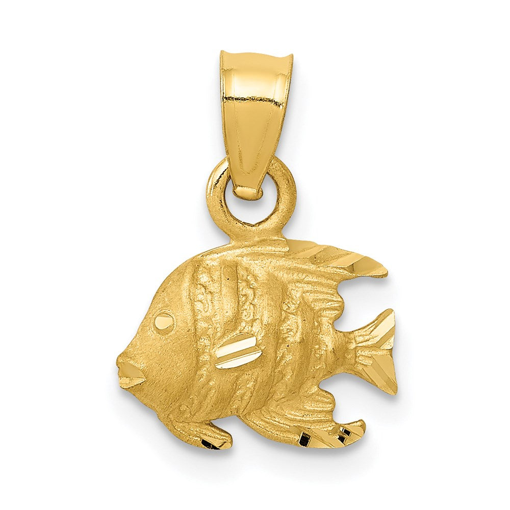 14K Gelbgold Fisch Anhänger