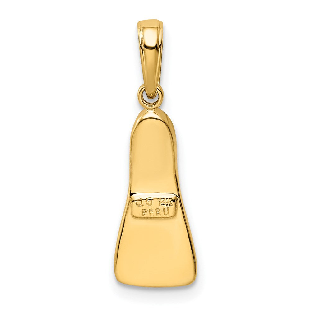 14K Gelbgold 3d Scuba Flipper Anhänger