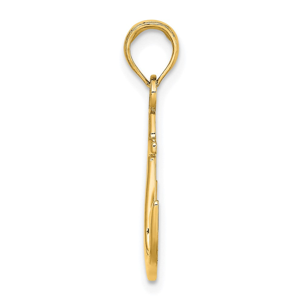 14K Gelbgold Anker Anhänger