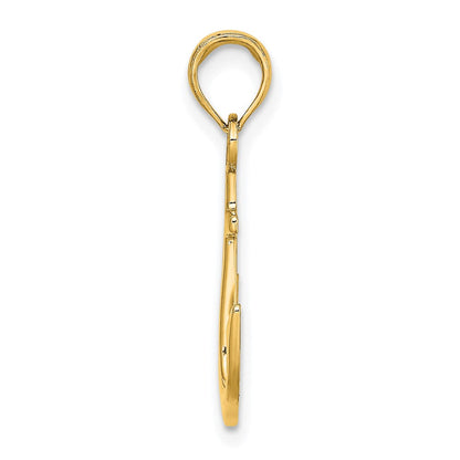 14K Gelbgold Anker Anhänger