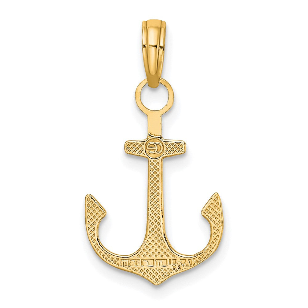 14K Gelbgold Anker Anhänger