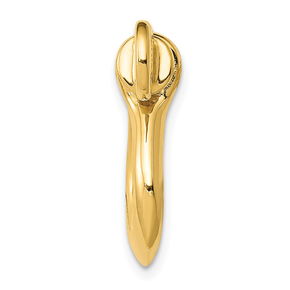 14K Gelbgold 3D Großer Schäkel-Glieder-Anhänger