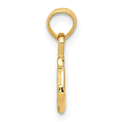 14K Gelbgold Mini Anker Anhänger