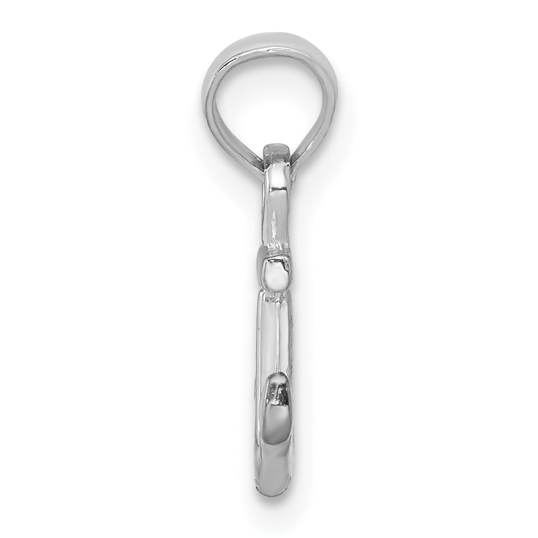14K Weißgold Mini Anker Anhänger