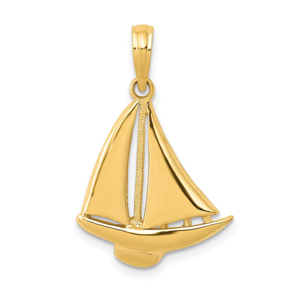 14K Gelbgold Segelboot-Anhänger