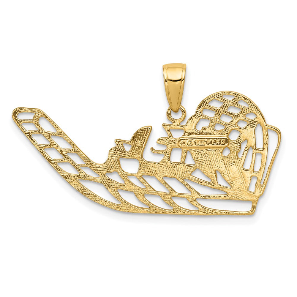 14K Gelbgold Luftboot-Anhänger