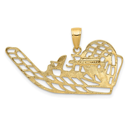 14K Gelbgold Luftboot-Anhänger