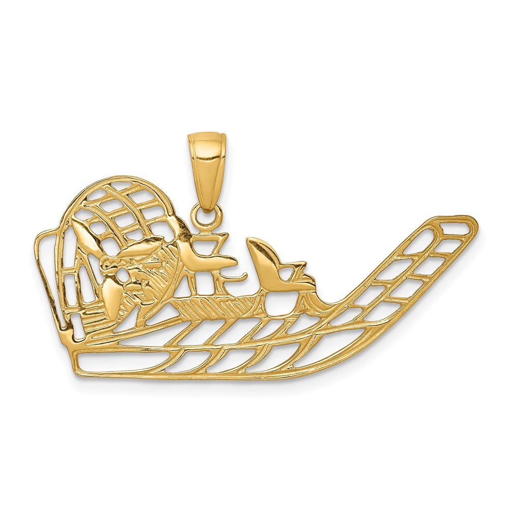 14K Gelbgold Luftboot-Anhänger