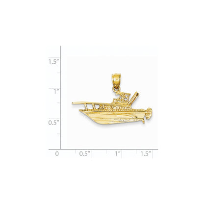 14K Gelbgold Fischerboot-Anhänger
