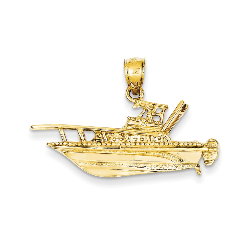14K Gelbgold Fischerboot-Anhänger