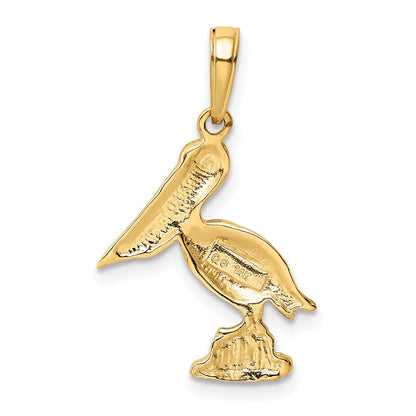 14K Gelbgold Pelican Anhänger