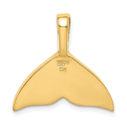 14K Gelbgold Imitat Opal Wal Schwanz Anhänger