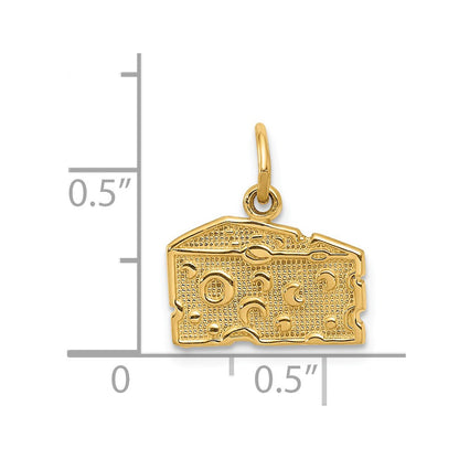 14K Gelbgold Schweizer Cheese Charm