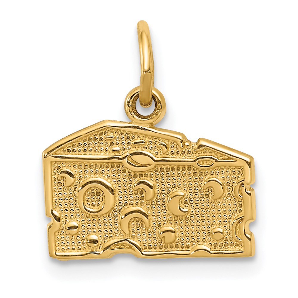 14K Gelbgold Schweizer Cheese Charm