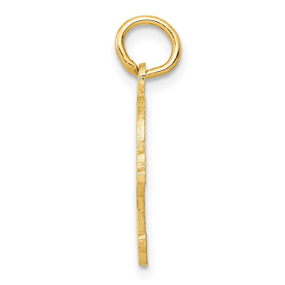 14K Gelbgold Totenkopf und Bones Charm