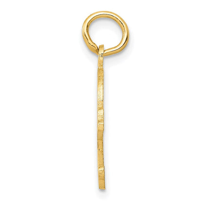 14K Gelbgold Totenkopf und Bones Charm