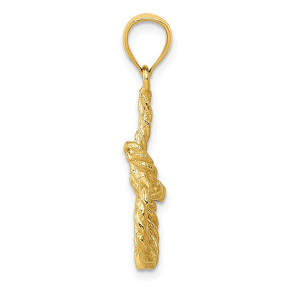 14K Gelbgold Anhänger mit Sailor's Knot (Seemannsknoten)** Alternativ, vollständig eingedeutscht: **14K Gelbgold Seemannsknoten-Anhänger