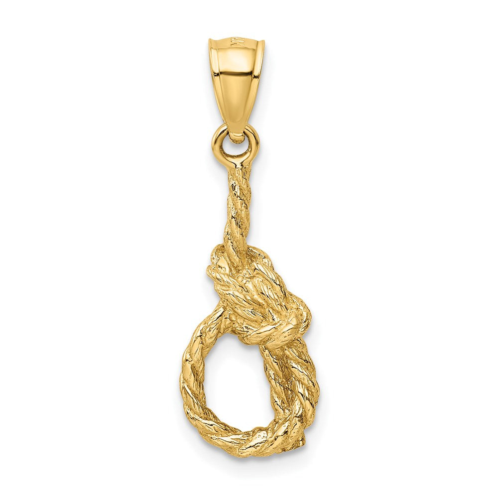 14K Gelbgold Anhänger mit Sailor's Knot (Seemannsknoten)** Alternativ, vollständig eingedeutscht: **14K Gelbgold Seemannsknoten-Anhänger