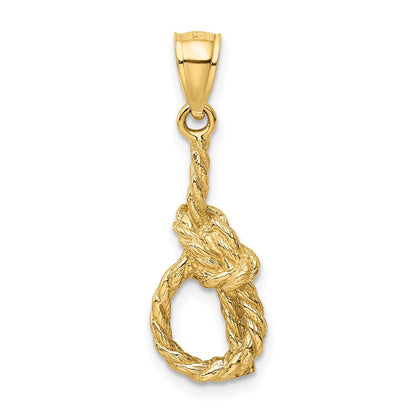 14K Gelbgold Anhänger mit Sailor's Knot (Seemannsknoten)** Alternativ, vollständig eingedeutscht: **14K Gelbgold Seemannsknoten-Anhänger