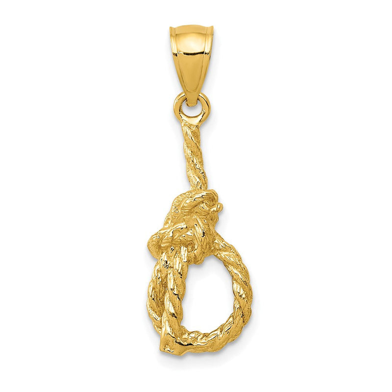 14K Gelbgold Anhänger mit Sailor's Knot (Seemannsknoten)** Alternativ, vollständig eingedeutscht: **14K Gelbgold Seemannsknoten-Anhänger