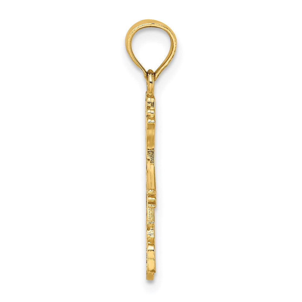 14K Gelbgold Mädchen Charm