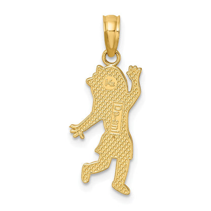 14K Gelbgold Mädchen Charm