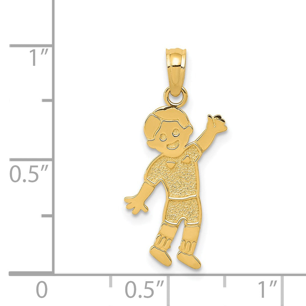14K Gelbgold Junge Anhänger