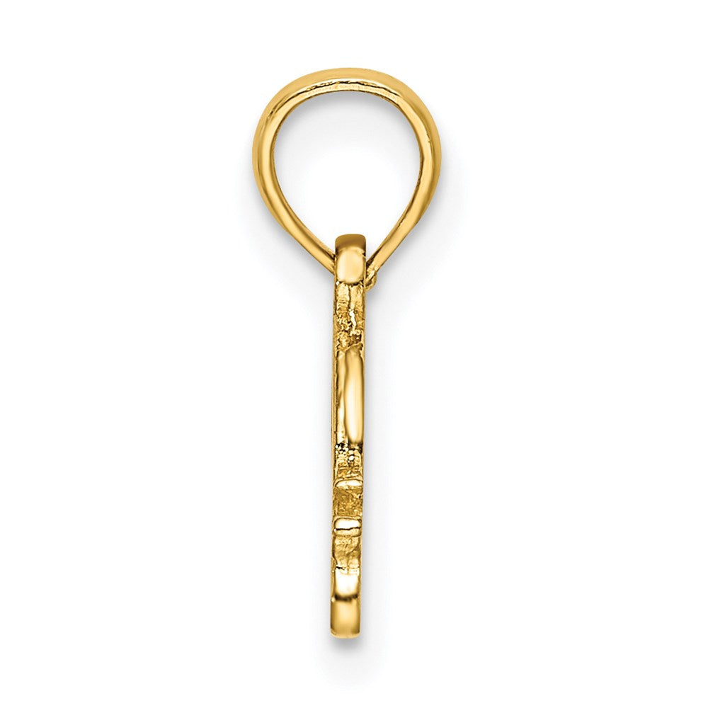14K Gelbgold Strukturiert Mini Snail Charm