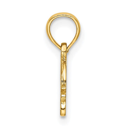 14K Gelbgold Strukturiert Mini Snail Charm